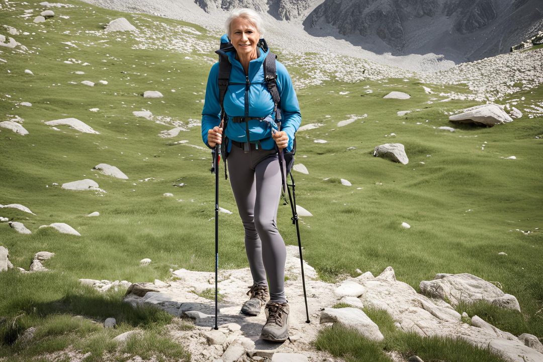 trekking poles to improve posture